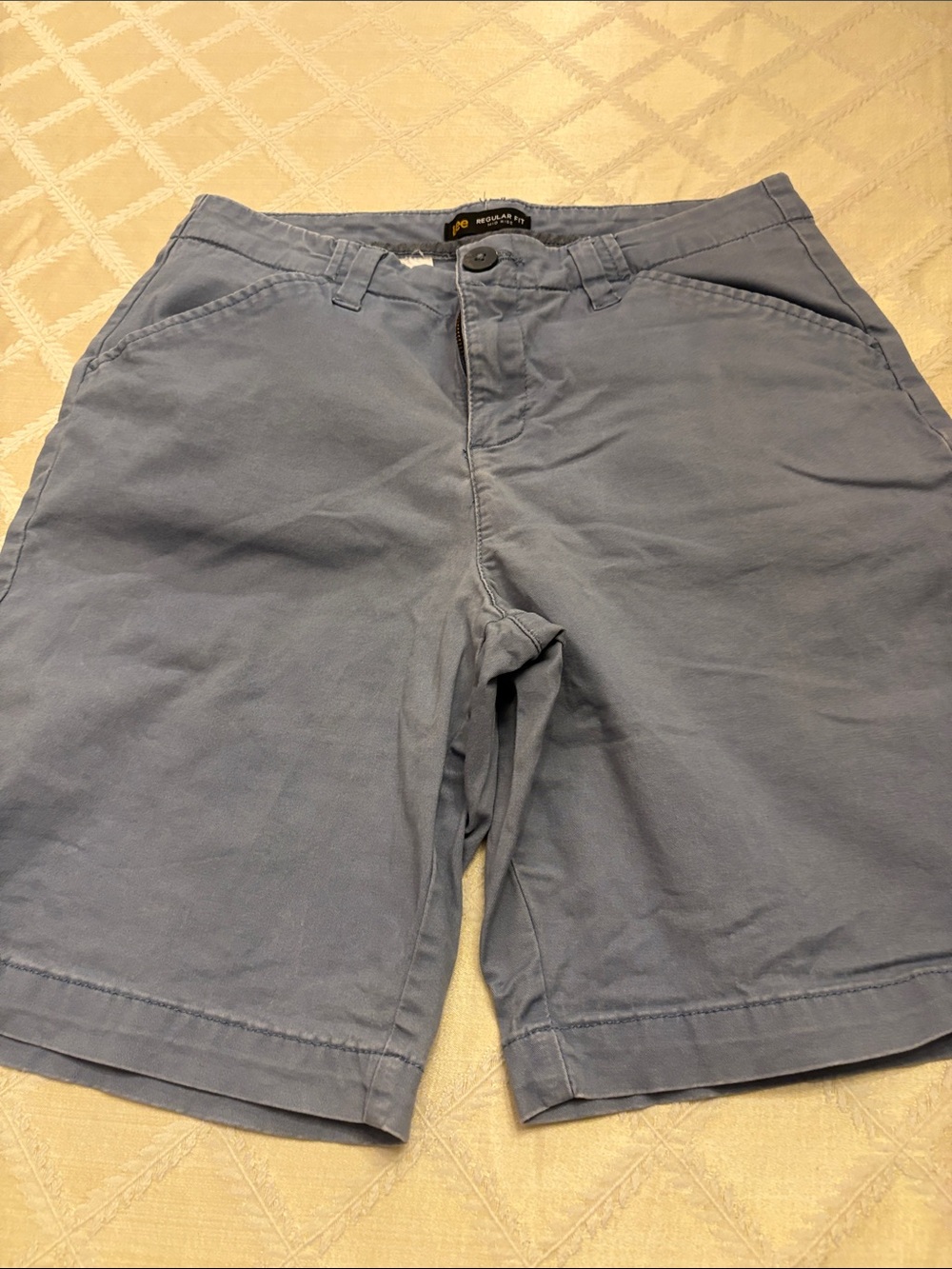 Lee Mid Rise Regular Fit Light Blue Chino Shorts